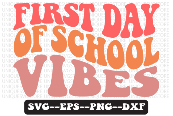 First Day of School Vibes Retro Svg for Crafts and Graphics