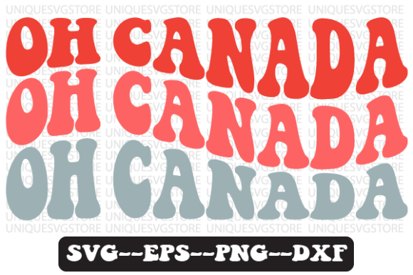 Oh Canada Quote Retro Svg Design for Graphics and Crafts